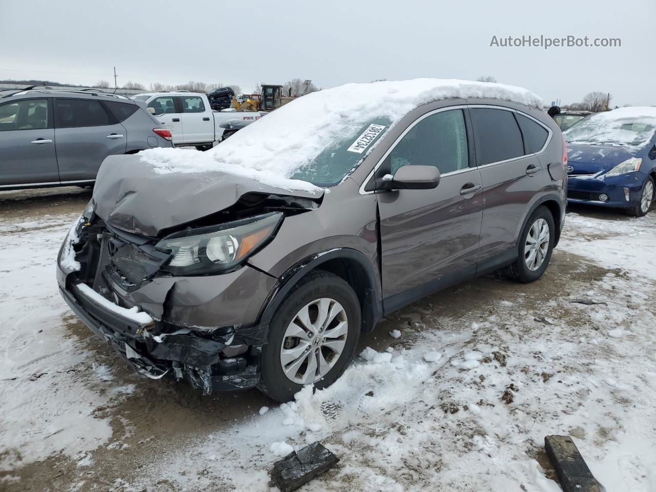 2013 Honda Cr-v Ex Gray vin: 5J6RM4H55DL056887