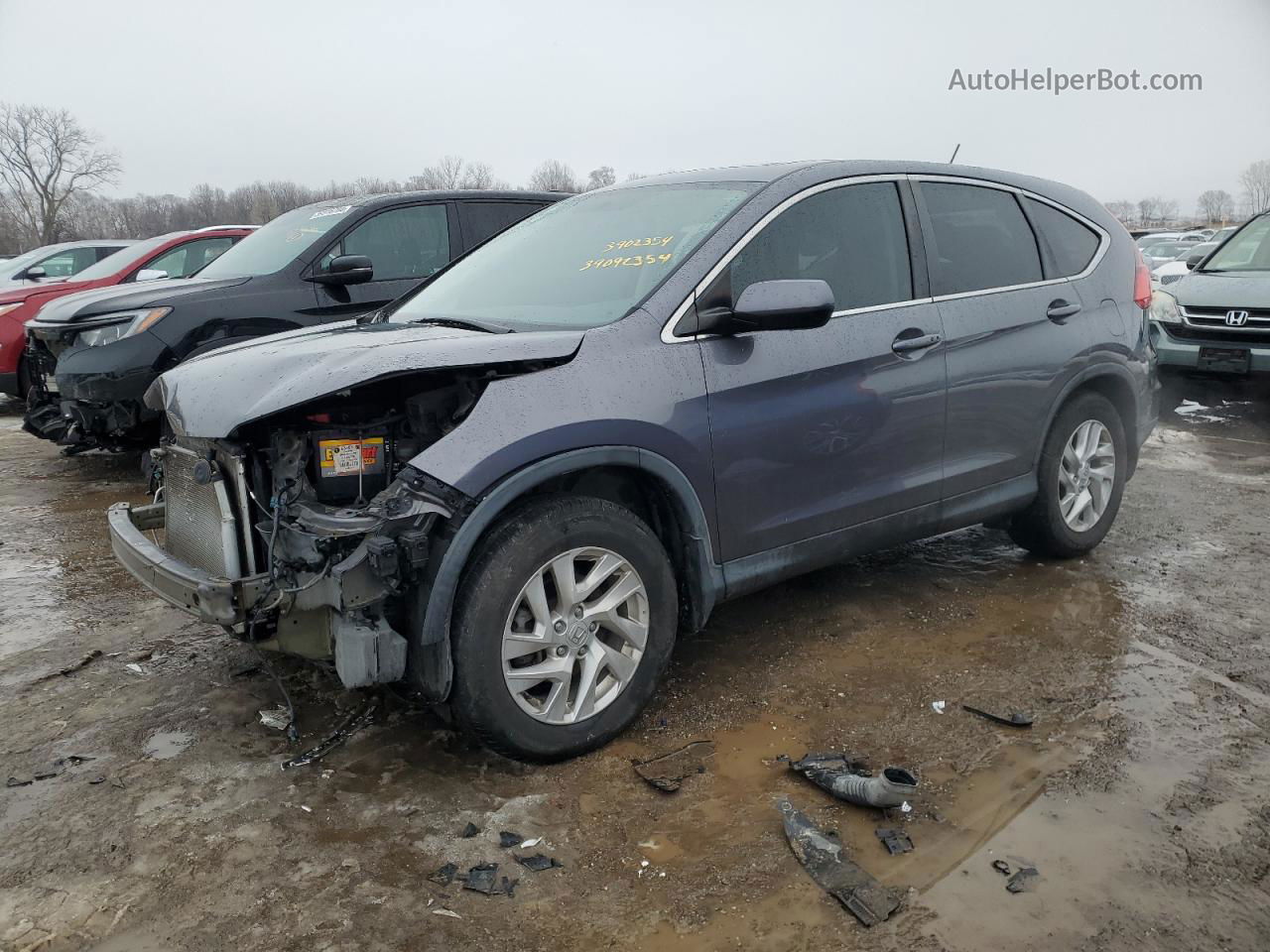 2015 Honda Cr-v Ex Charcoal vin: 5J6RM4H55FL040143