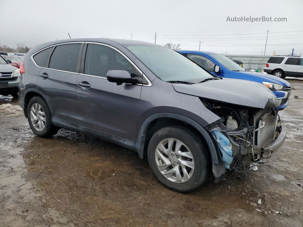 2015 Honda Cr-v Ex Charcoal vin: 5J6RM4H55FL040143