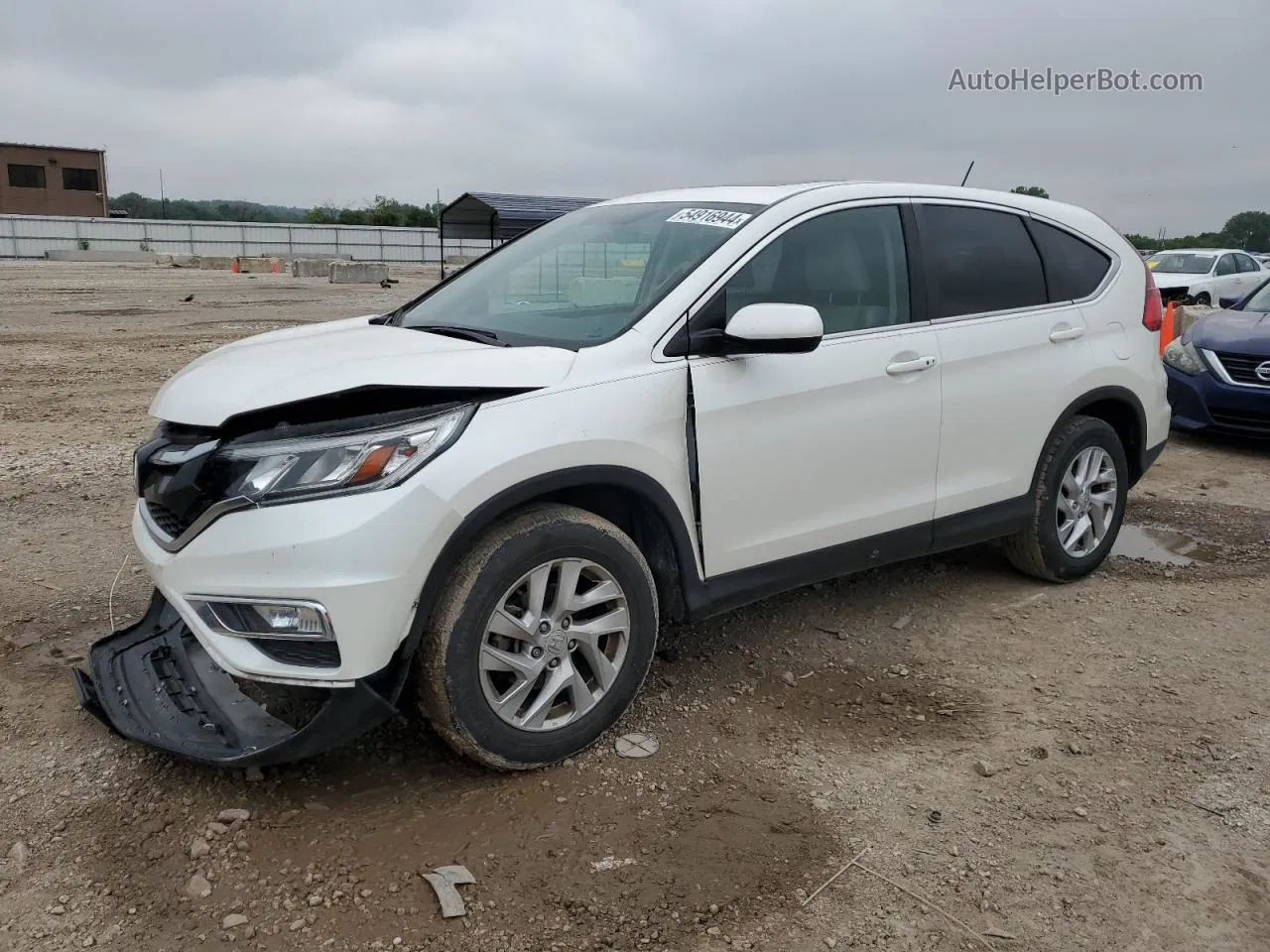 2015 Honda Cr-v Ex White vin: 5J6RM4H55FL047500