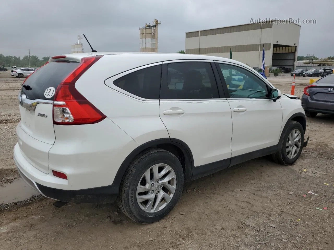 2015 Honda Cr-v Ex White vin: 5J6RM4H55FL047500