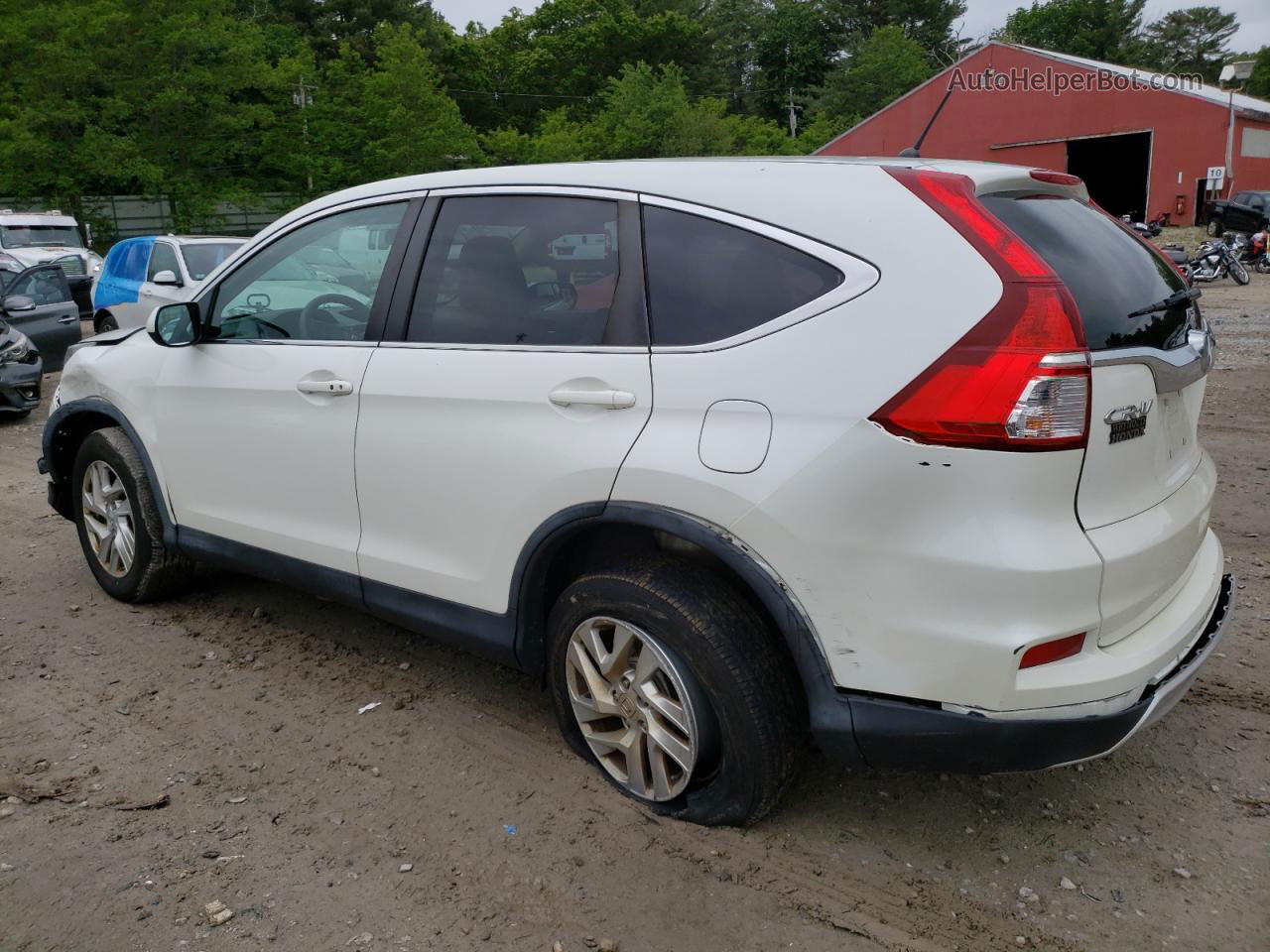 2015 Honda Cr-v Ex White vin: 5J6RM4H55FL121613