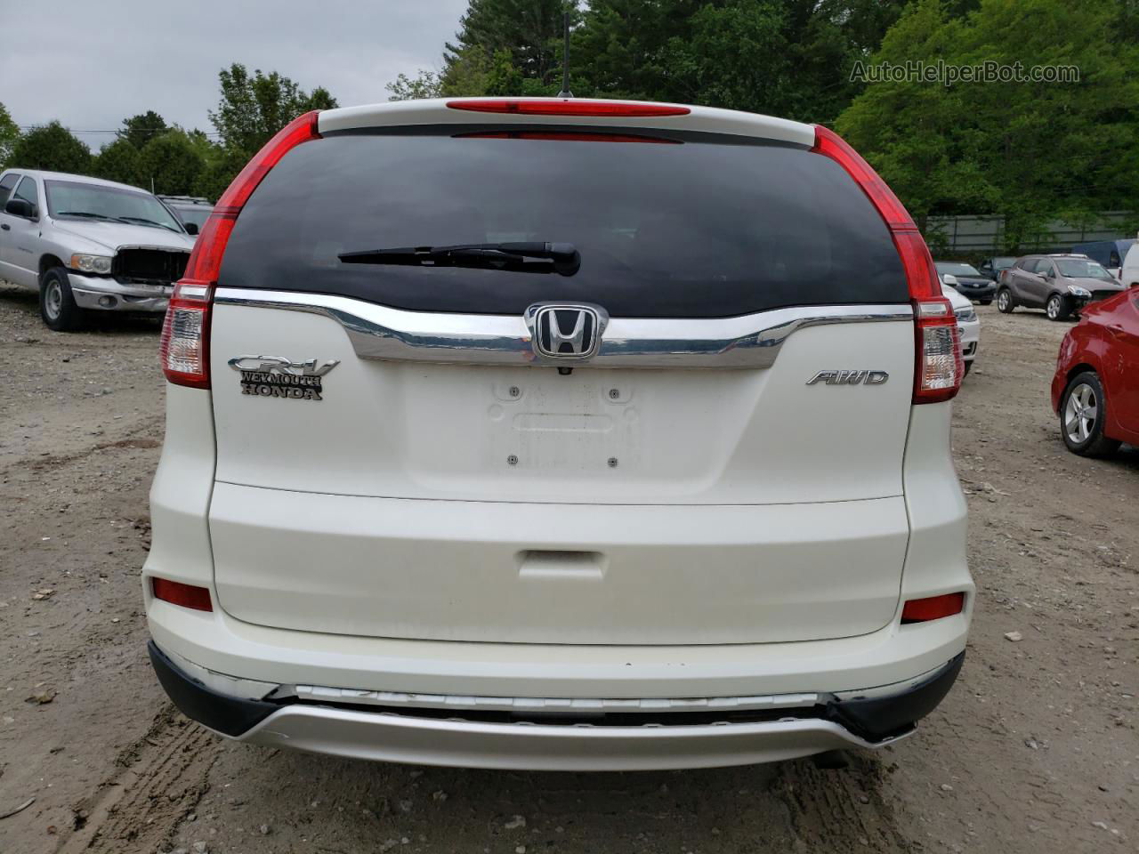 2015 Honda Cr-v Ex White vin: 5J6RM4H55FL121613