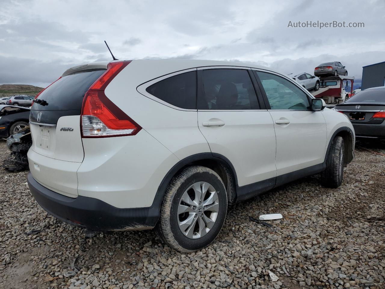 2012 Honda Cr-v Ex White vin: 5J6RM4H56CL069744