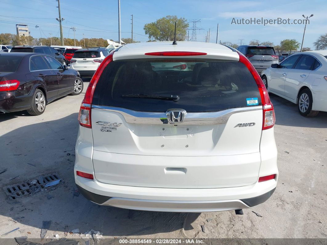 2016 Honda Cr-v Ex White vin: 5J6RM4H56GL046227