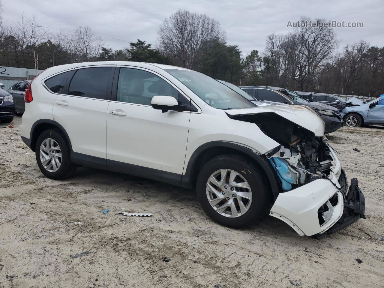 2016 Honda Cr-v Ex White vin: 5J6RM4H56GL096416