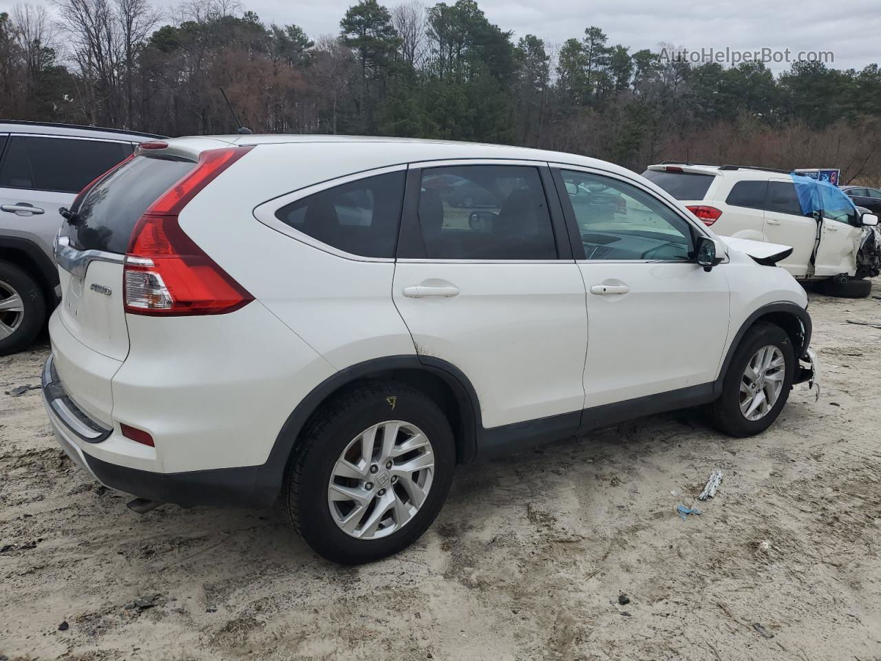 2016 Honda Cr-v Ex White vin: 5J6RM4H56GL096416