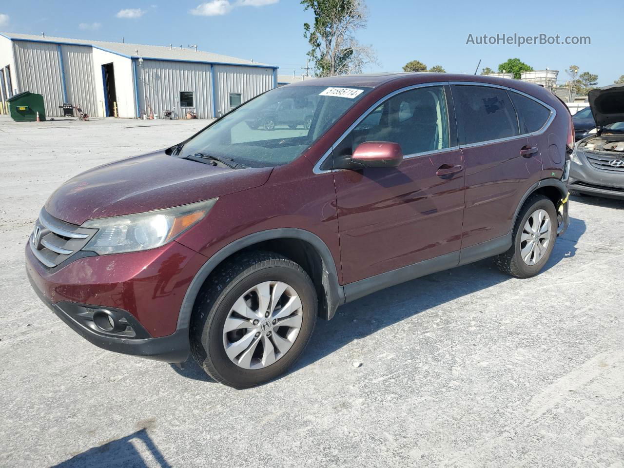 2012 Honda Cr-v Ex Maroon vin: 5J6RM4H57CL048756