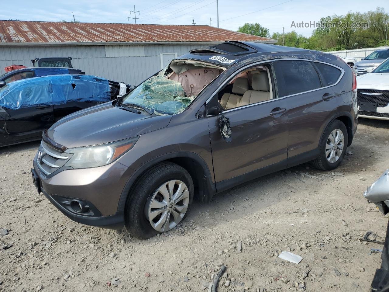 2012 Honda Cr-v Ex Gray vin: 5J6RM4H57CL049244