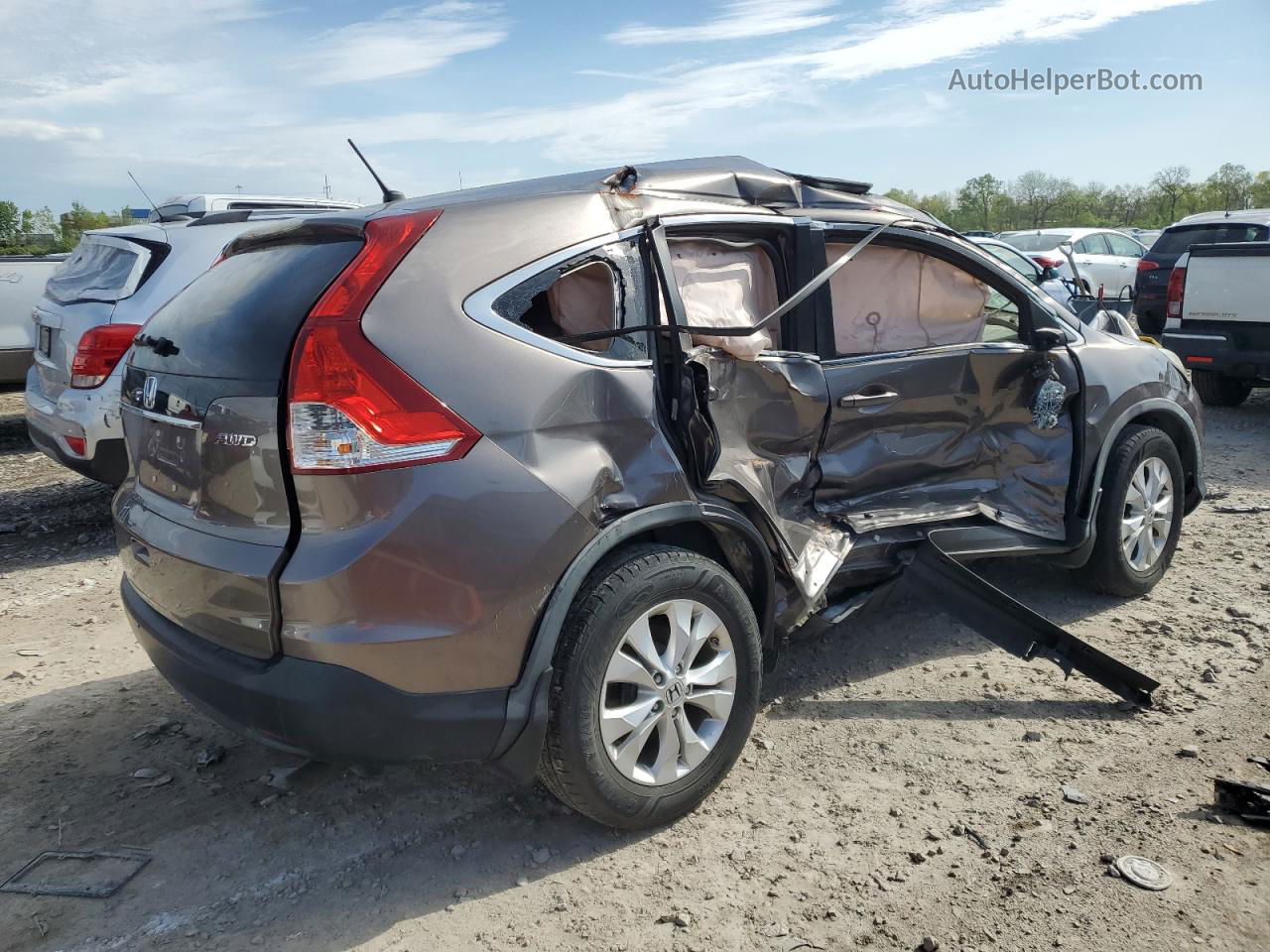 2012 Honda Cr-v Ex Gray vin: 5J6RM4H57CL049244