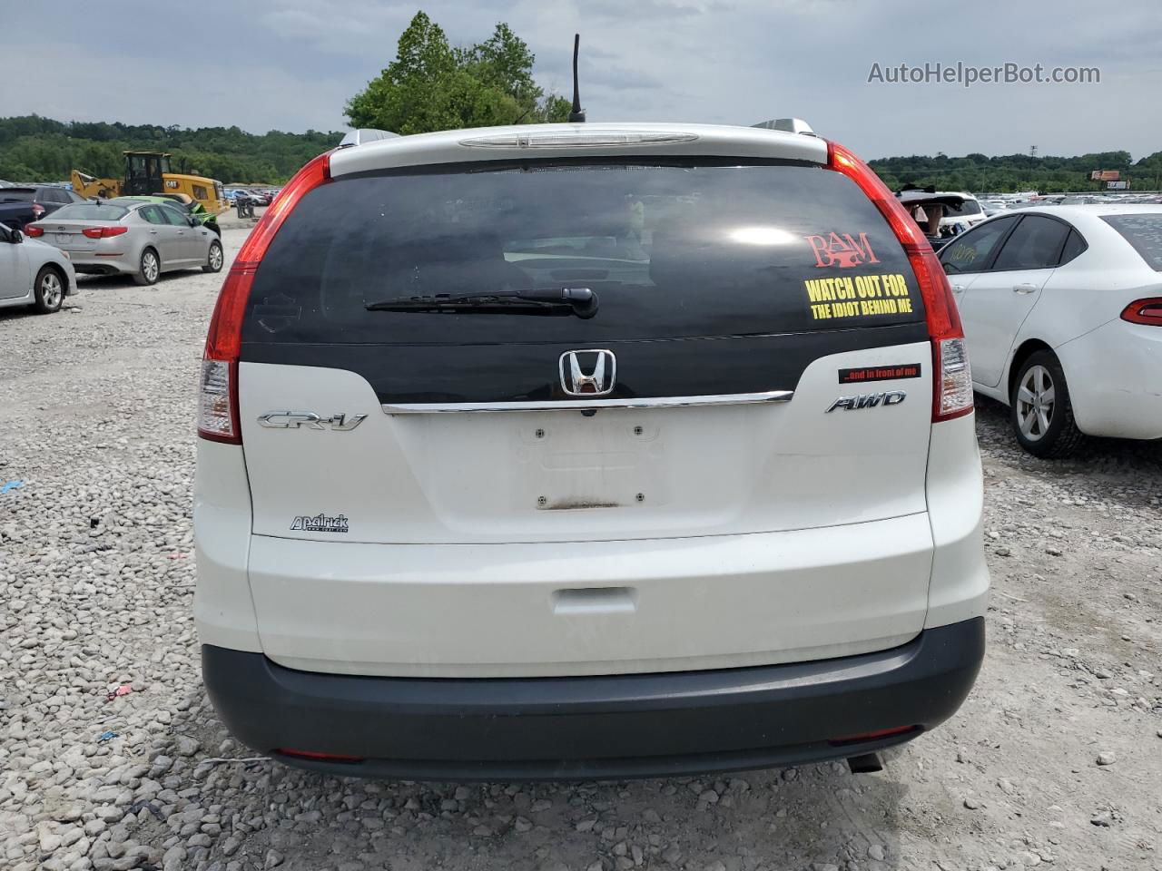 2012 Honda Cr-v Ex White vin: 5J6RM4H57CL069400