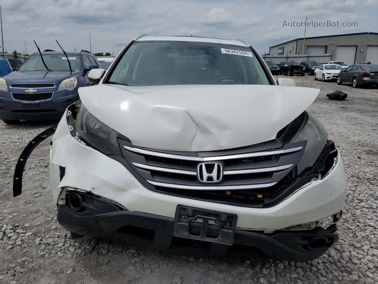 2012 Honda Cr-v Ex White vin: 5J6RM4H57CL069400