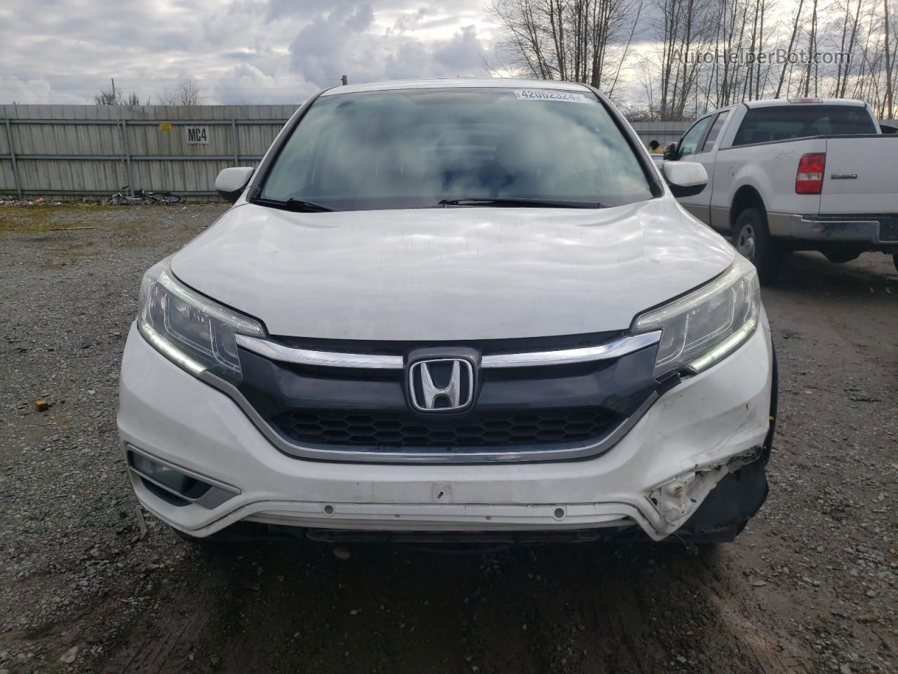 2015 Honda Cr-v Ex White vin: 5J6RM4H57FL076366