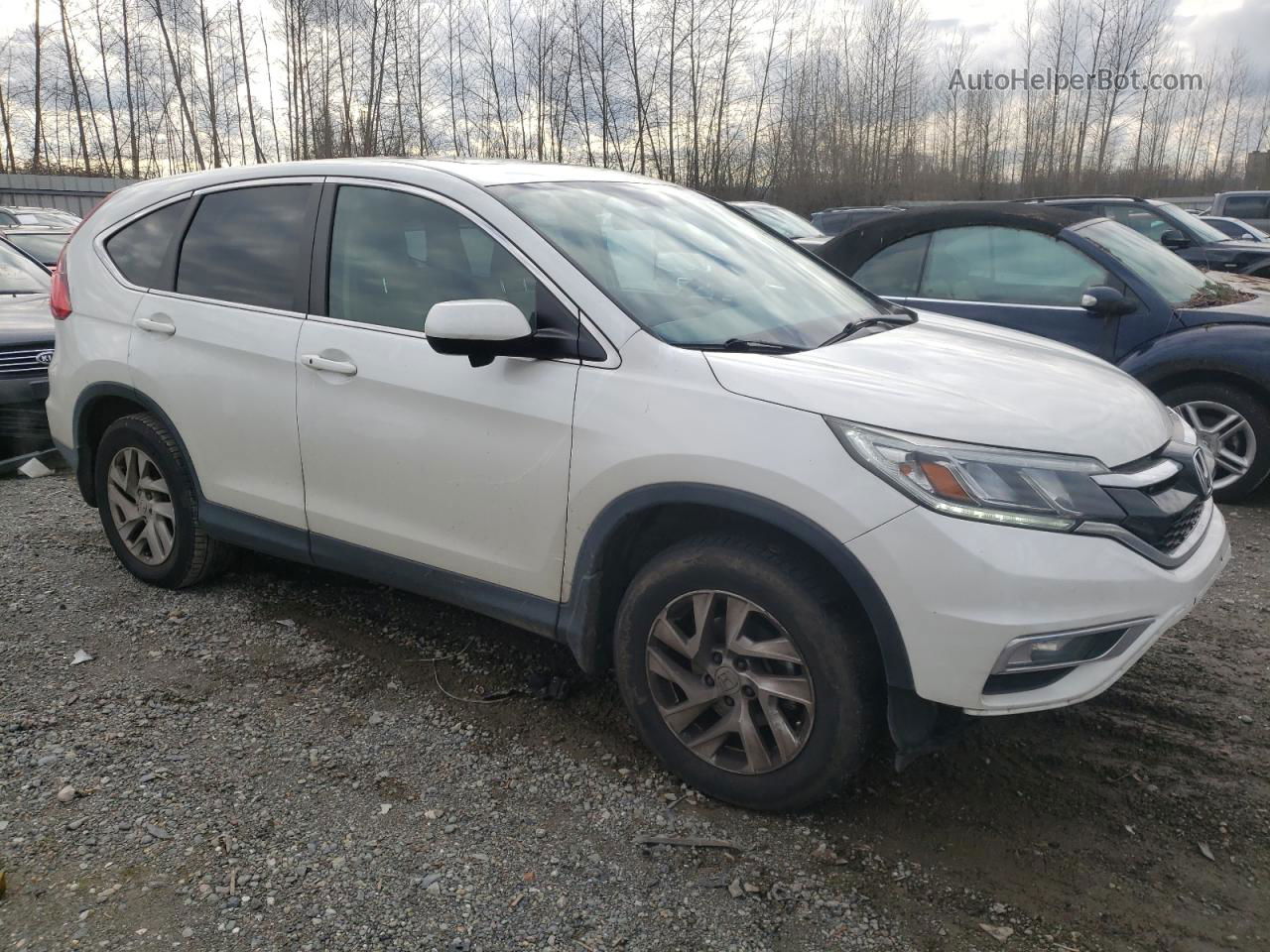 2015 Honda Cr-v Ex White vin: 5J6RM4H57FL076366