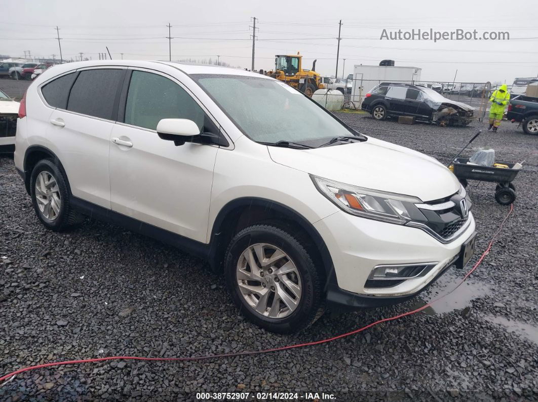 2015 Honda Cr-v Ex White vin: 5J6RM4H57FL076917