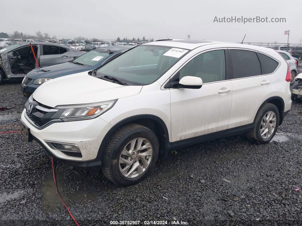 2015 Honda Cr-v Ex White vin: 5J6RM4H57FL076917