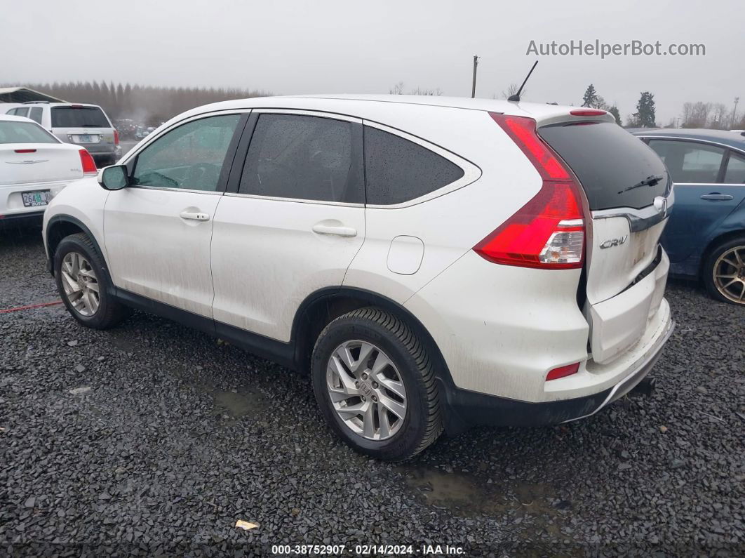 2015 Honda Cr-v Ex White vin: 5J6RM4H57FL076917