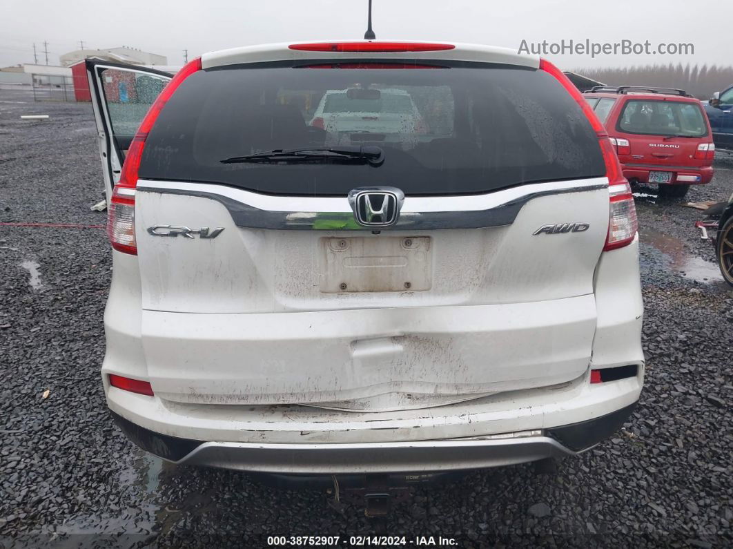 2015 Honda Cr-v Ex White vin: 5J6RM4H57FL076917