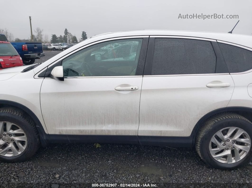 2015 Honda Cr-v Ex White vin: 5J6RM4H57FL076917