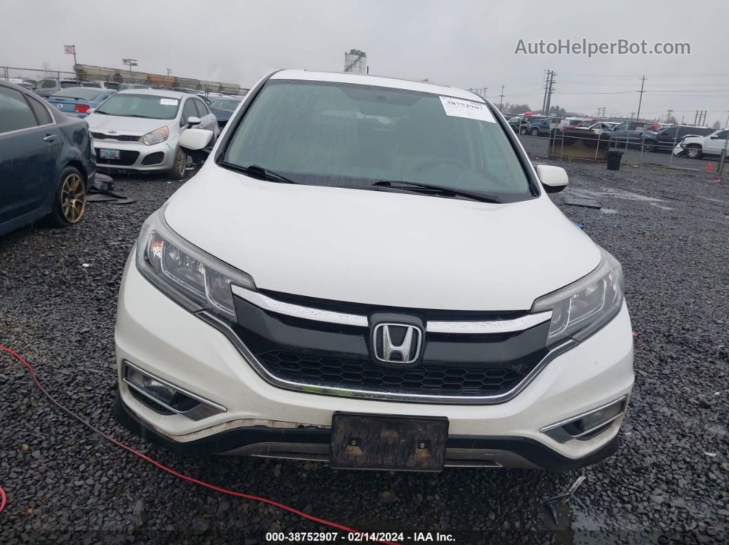 2015 Honda Cr-v Ex White vin: 5J6RM4H57FL076917