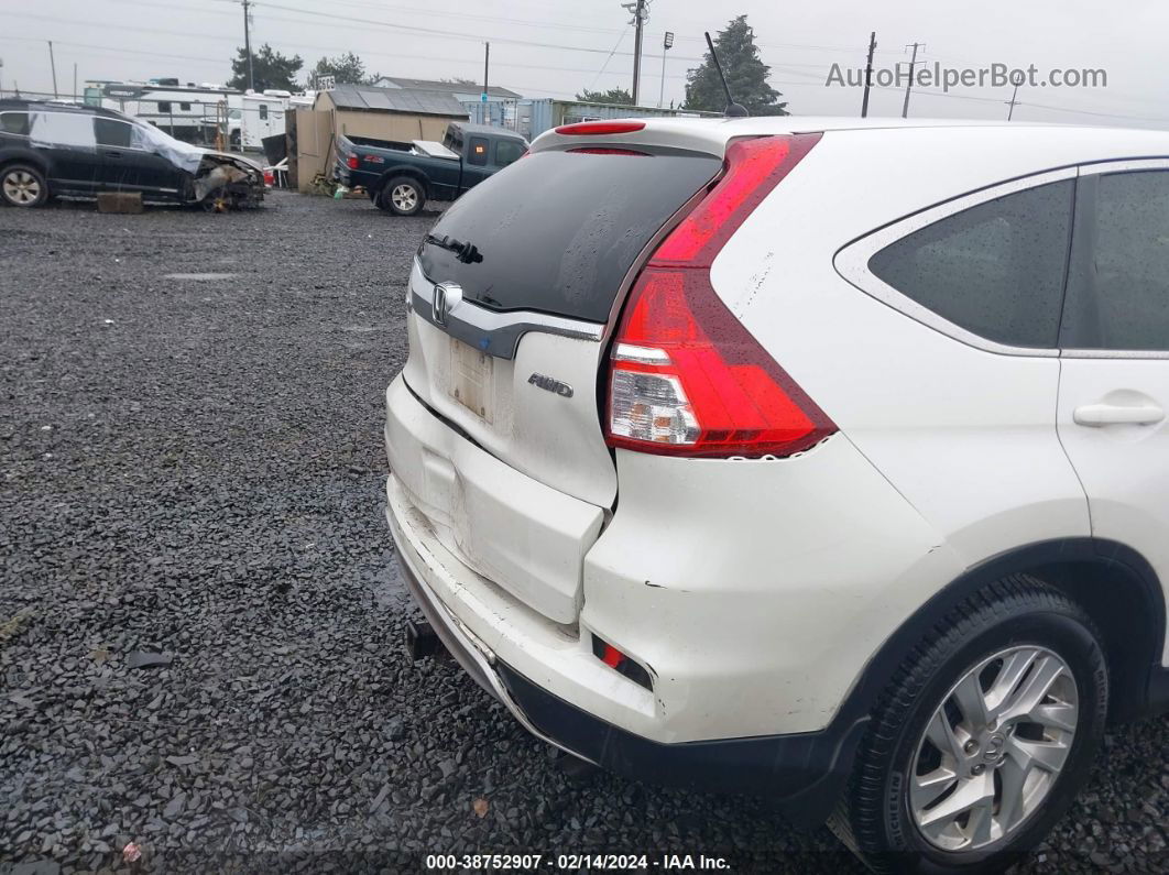 2015 Honda Cr-v Ex White vin: 5J6RM4H57FL076917