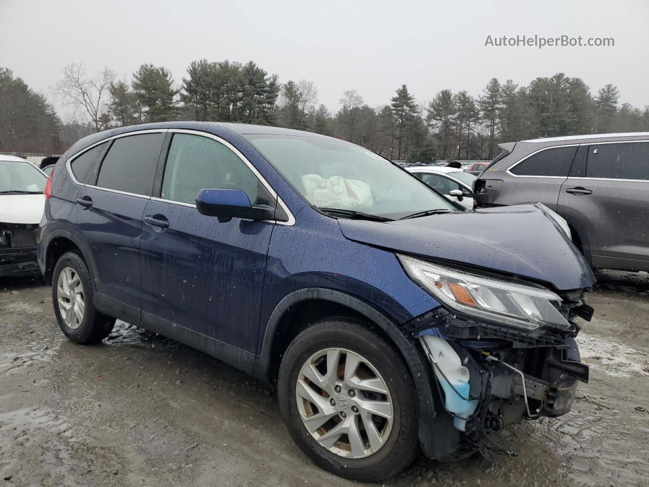 2016 Honda Cr-v Ex Blue vin: 5J6RM4H57GL120416