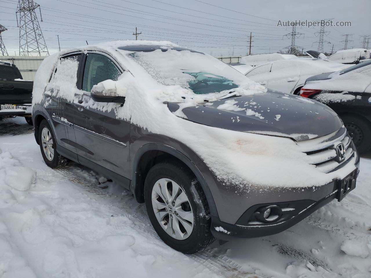 2012 Honda Cr-v Ex Gray vin: 5J6RM4H58CL039306