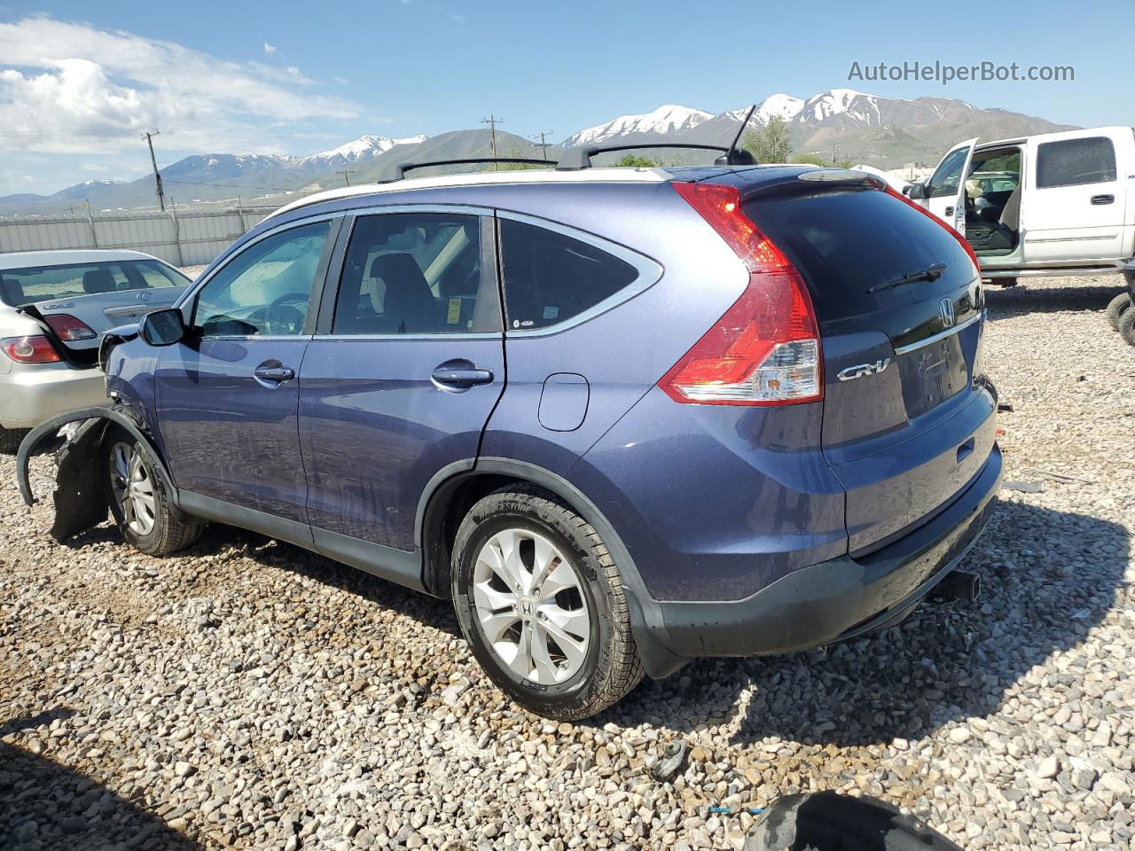 2012 Honda Cr-v Ex Blue vin: 5J6RM4H58CL052654