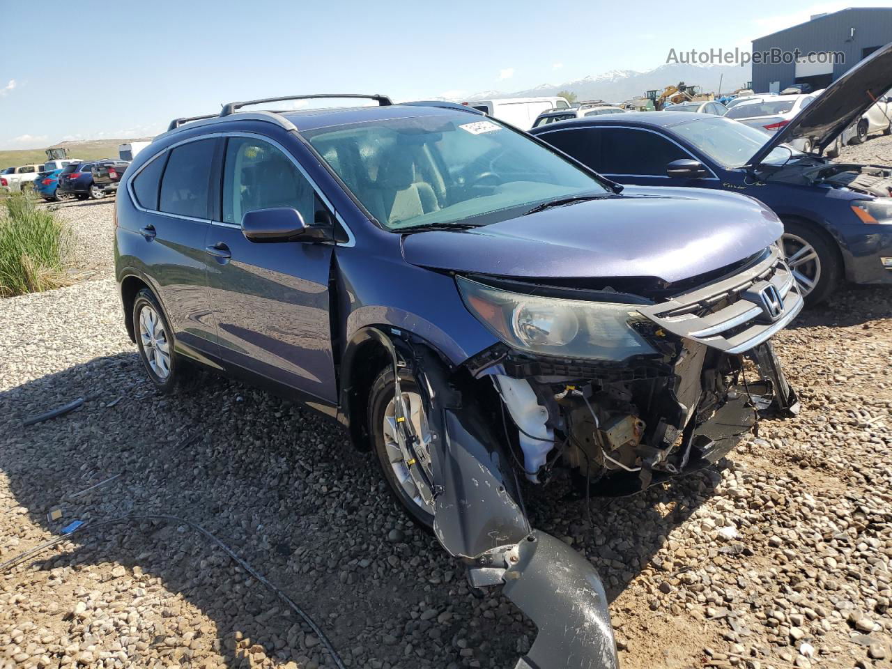 2012 Honda Cr-v Ex Blue vin: 5J6RM4H58CL052654