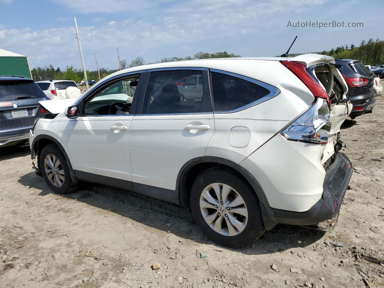 2013 Honda Cr-v Ex White vin: 5J6RM4H58DL038724