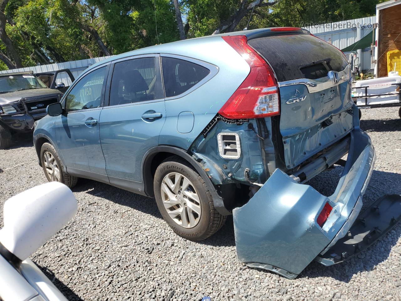 2015 Honda Cr-v Ex Blue vin: 5J6RM4H58FL014667