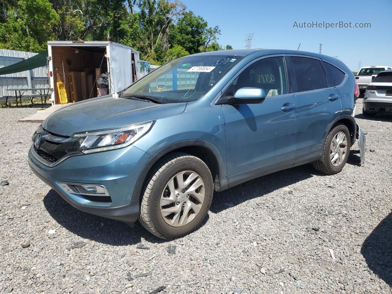 2015 Honda Cr-v Ex Blue vin: 5J6RM4H58FL014667