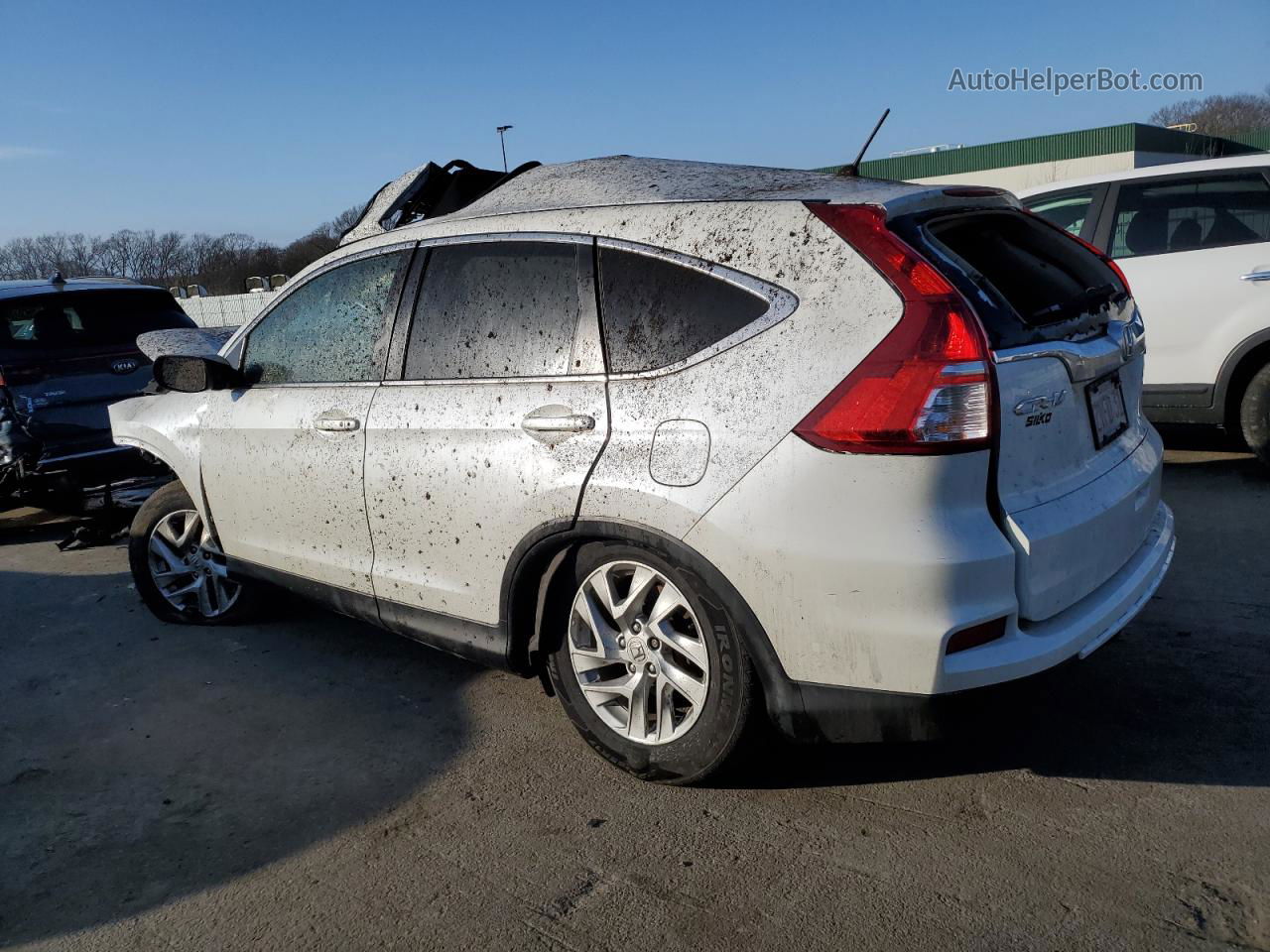 2016 Honda Cr-v Ex White vin: 5J6RM4H58GL029171