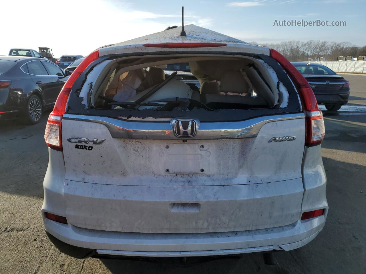 2016 Honda Cr-v Ex White vin: 5J6RM4H58GL029171