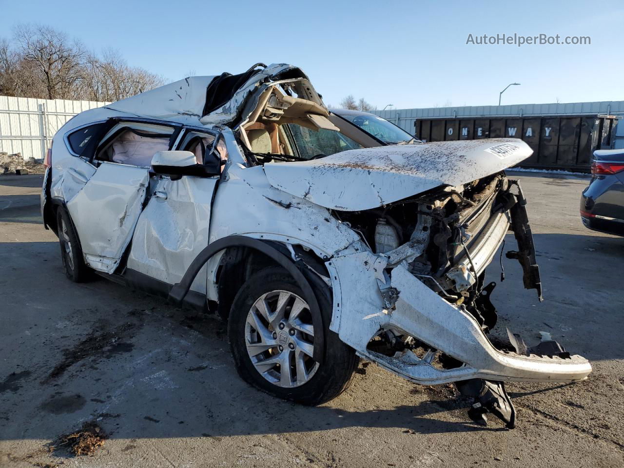 2016 Honda Cr-v Ex White vin: 5J6RM4H58GL029171