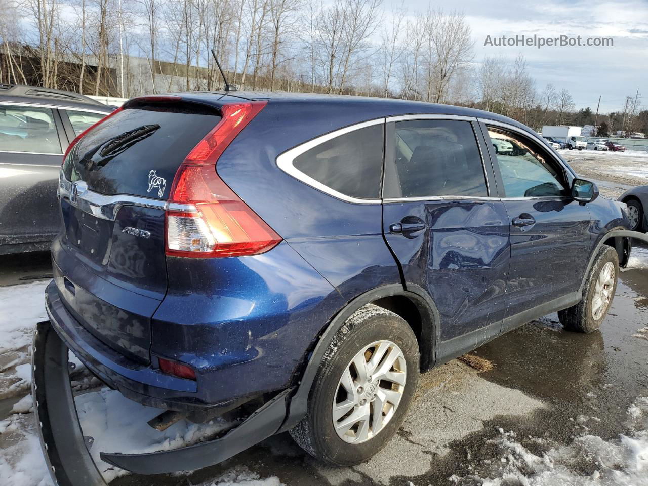 2016 Honda Cr-v Ex Blue vin: 5J6RM4H58GL099284