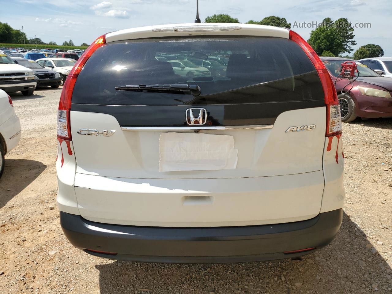 2012 Honda Cr-v Ex White vin: 5J6RM4H59CL045325