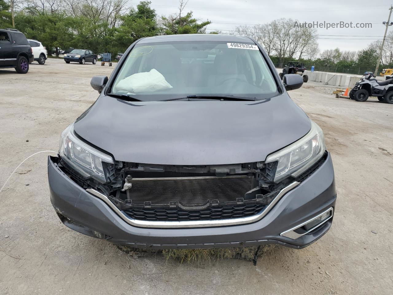 2015 Honda Cr-v Ex Gray vin: 5J6RM4H59FL020543