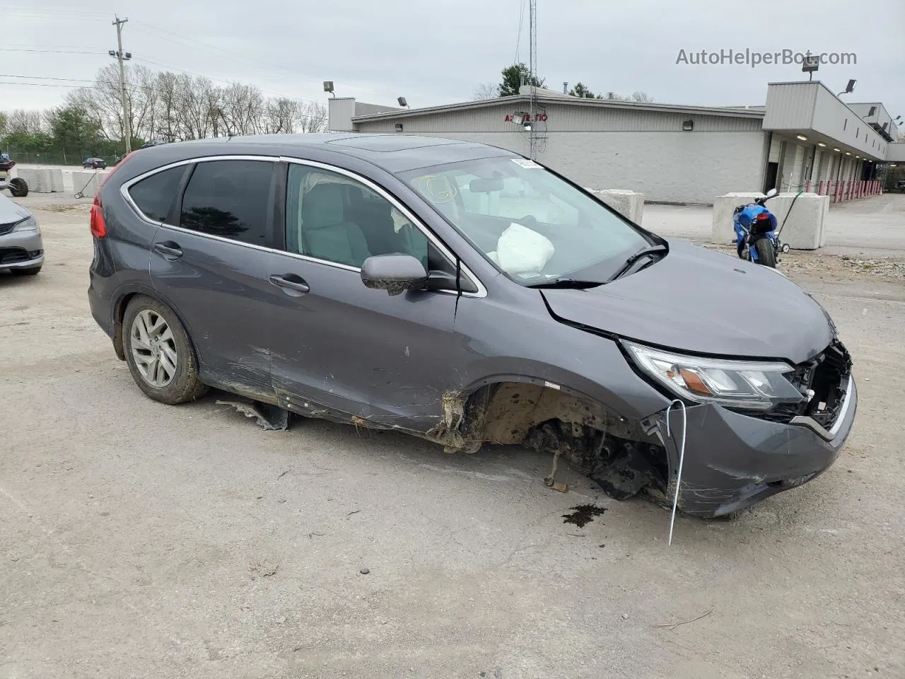 2015 Honda Cr-v Ex Gray vin: 5J6RM4H59FL020543