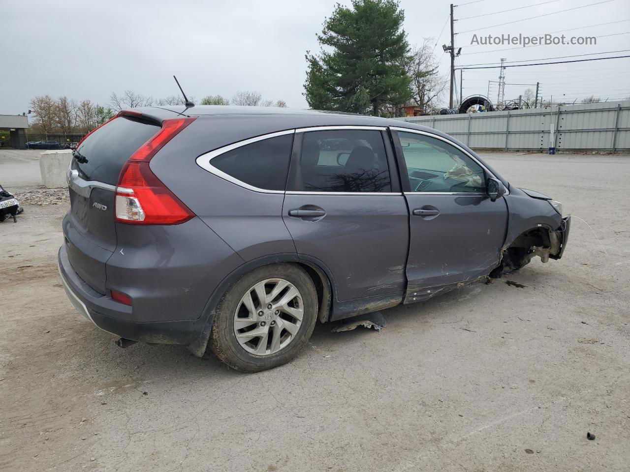 2015 Honda Cr-v Ex Gray vin: 5J6RM4H59FL020543