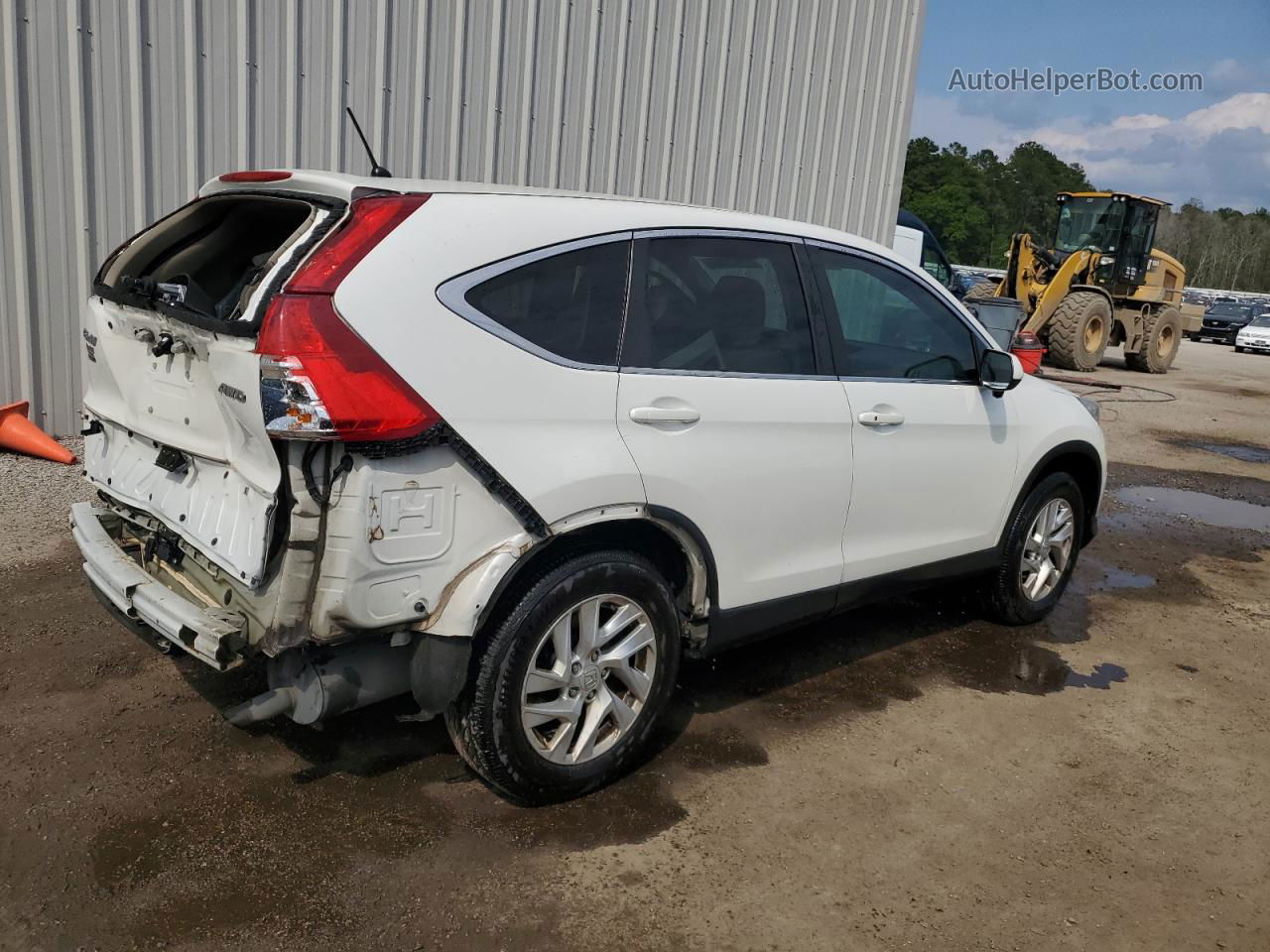 2015 Honda Cr-v Ex White vin: 5J6RM4H59FL076479