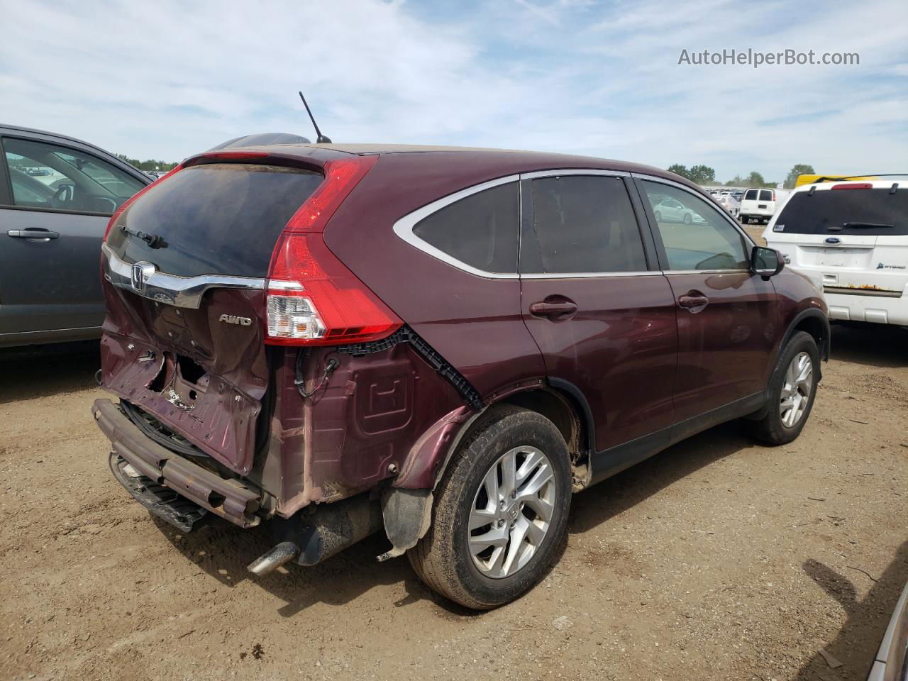 2016 Honda Cr-v Ex Burgundy vin: 5J6RM4H59GL072904