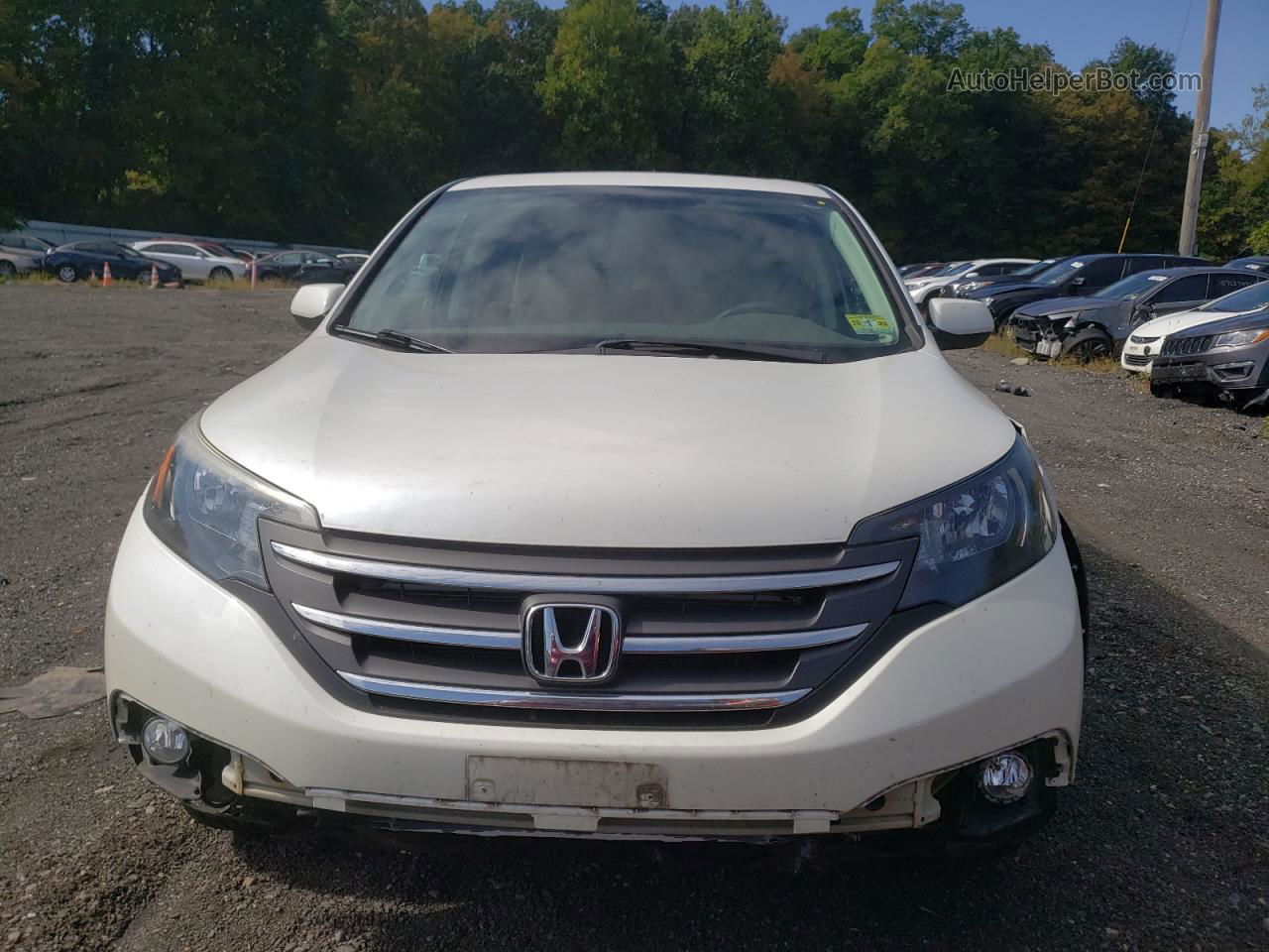 2012 Honda Cr-v Ex White vin: 5J6RM4H5XCL010518