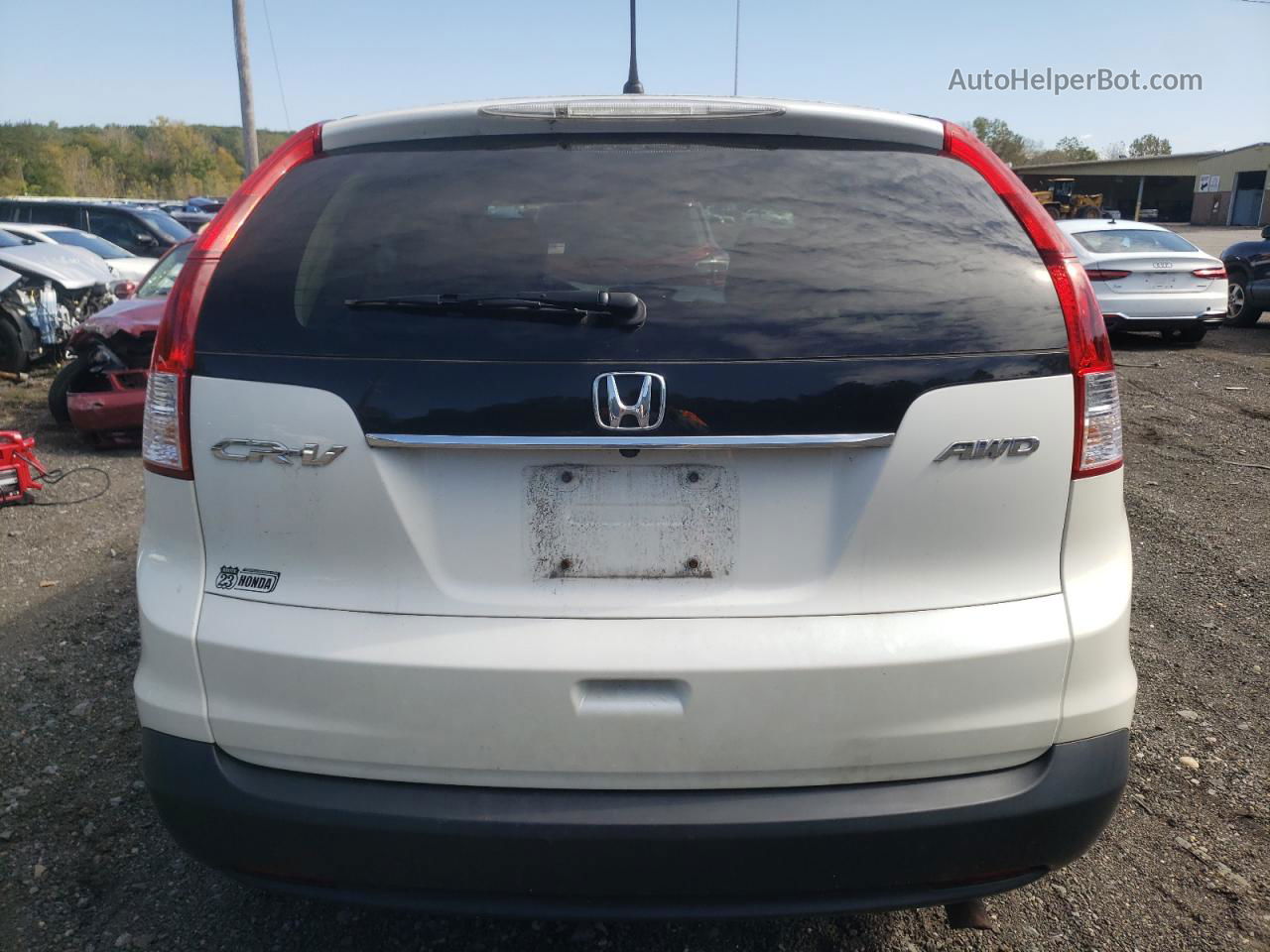 2012 Honda Cr-v Ex White vin: 5J6RM4H5XCL010518