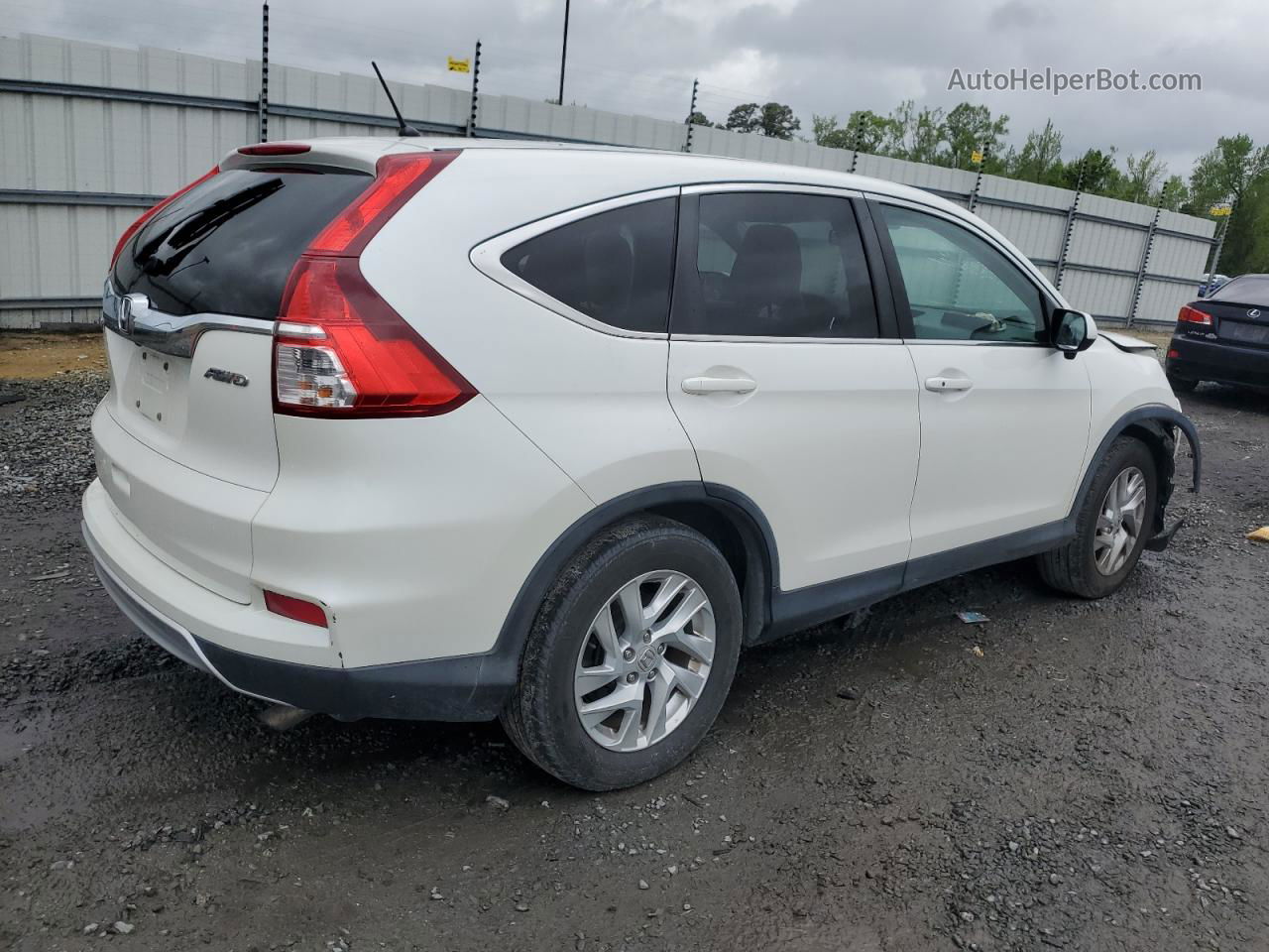 2015 Honda Cr-v Ex White vin: 5J6RM4H5XFL024360