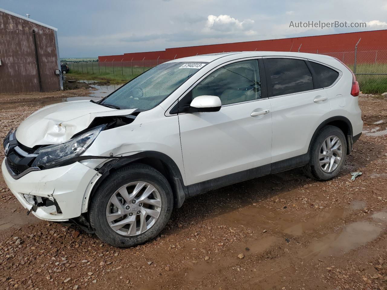 2016 Honda Cr-v Ex White vin: 5J6RM4H5XGL028040