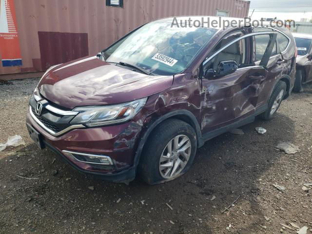 2016 Honda Cr-v Ex Burgundy vin: 5J6RM4H5XGL077609