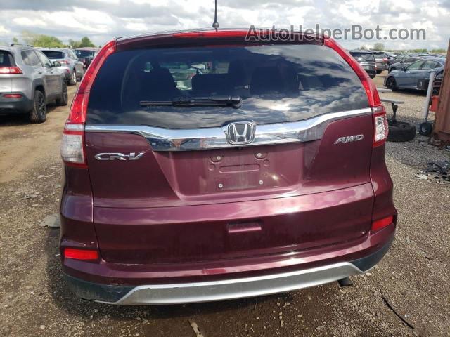 2016 Honda Cr-v Ex Burgundy vin: 5J6RM4H5XGL077609