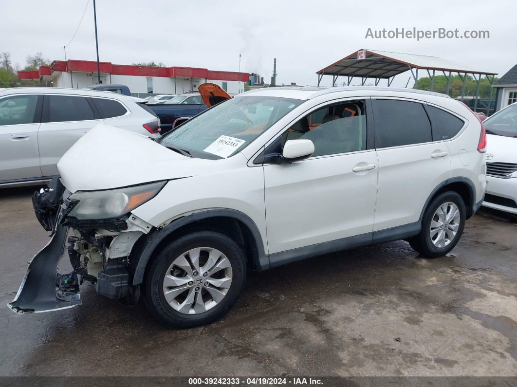 2012 Honda Cr-v Ex-l White vin: 5J6RM4H70CL045196