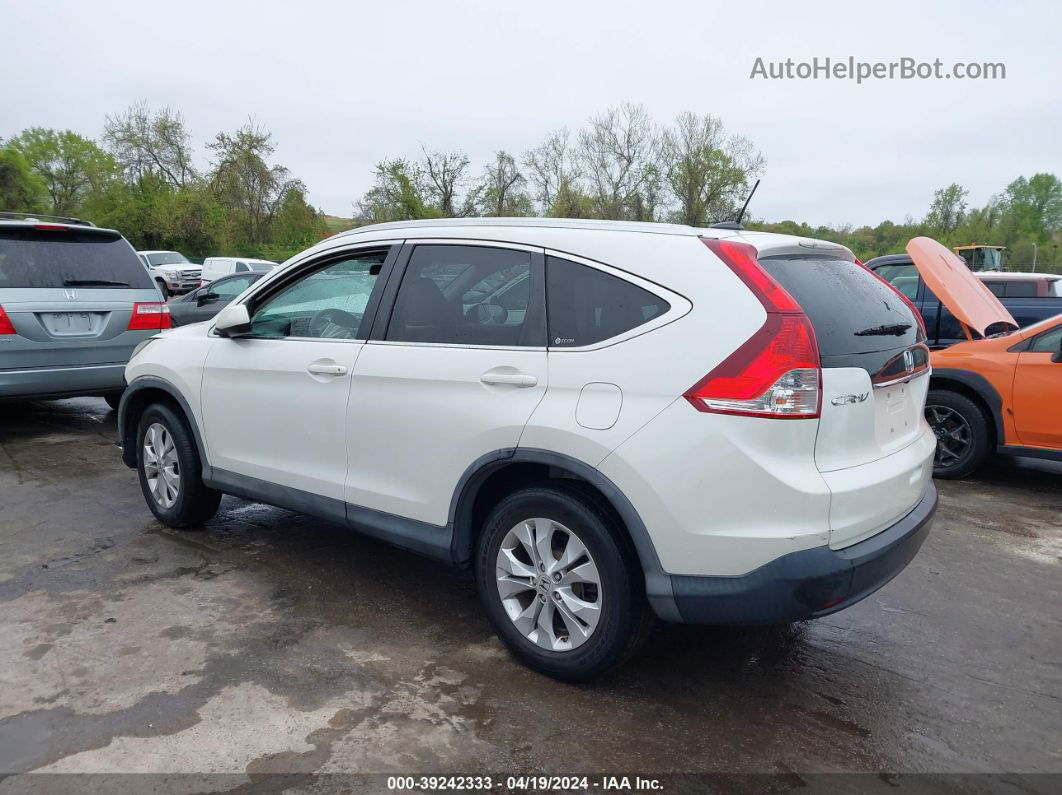 2012 Honda Cr-v Ex-l White vin: 5J6RM4H70CL045196